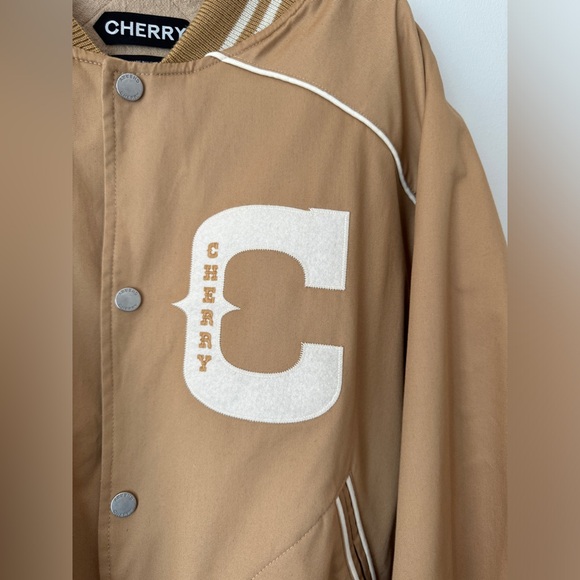CHERRY LA Western Teddy Jacket Bomber in Camel Size S - Picture 4 of 14